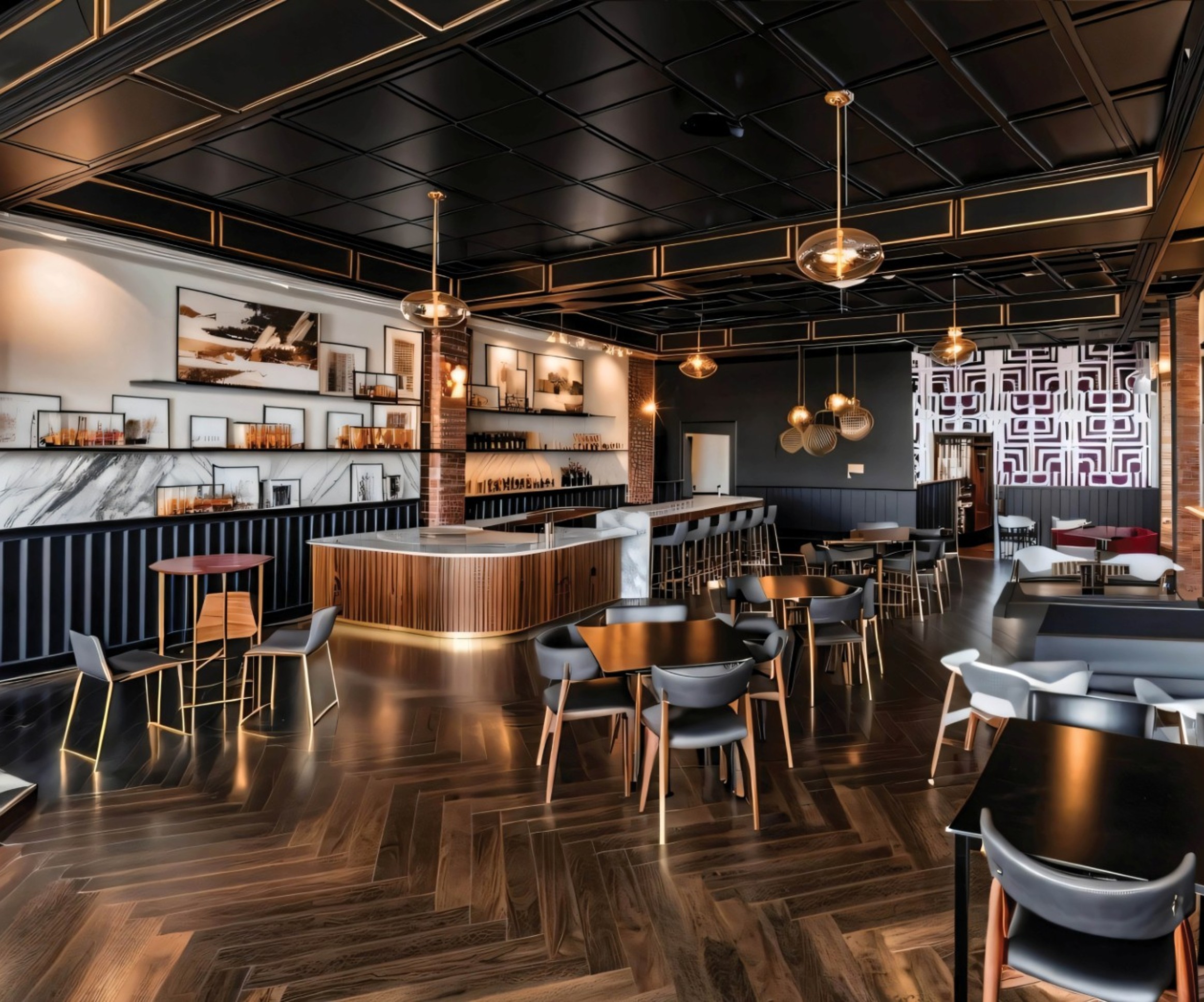 The Highland Room Cafe — refined interior seating and lighting