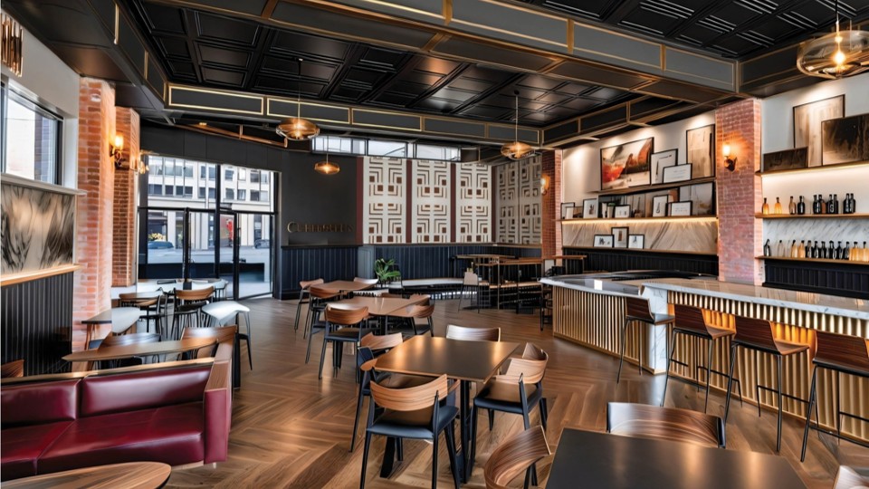 The Highland Room Cafe — bar, dining, and lounge atmosphere
